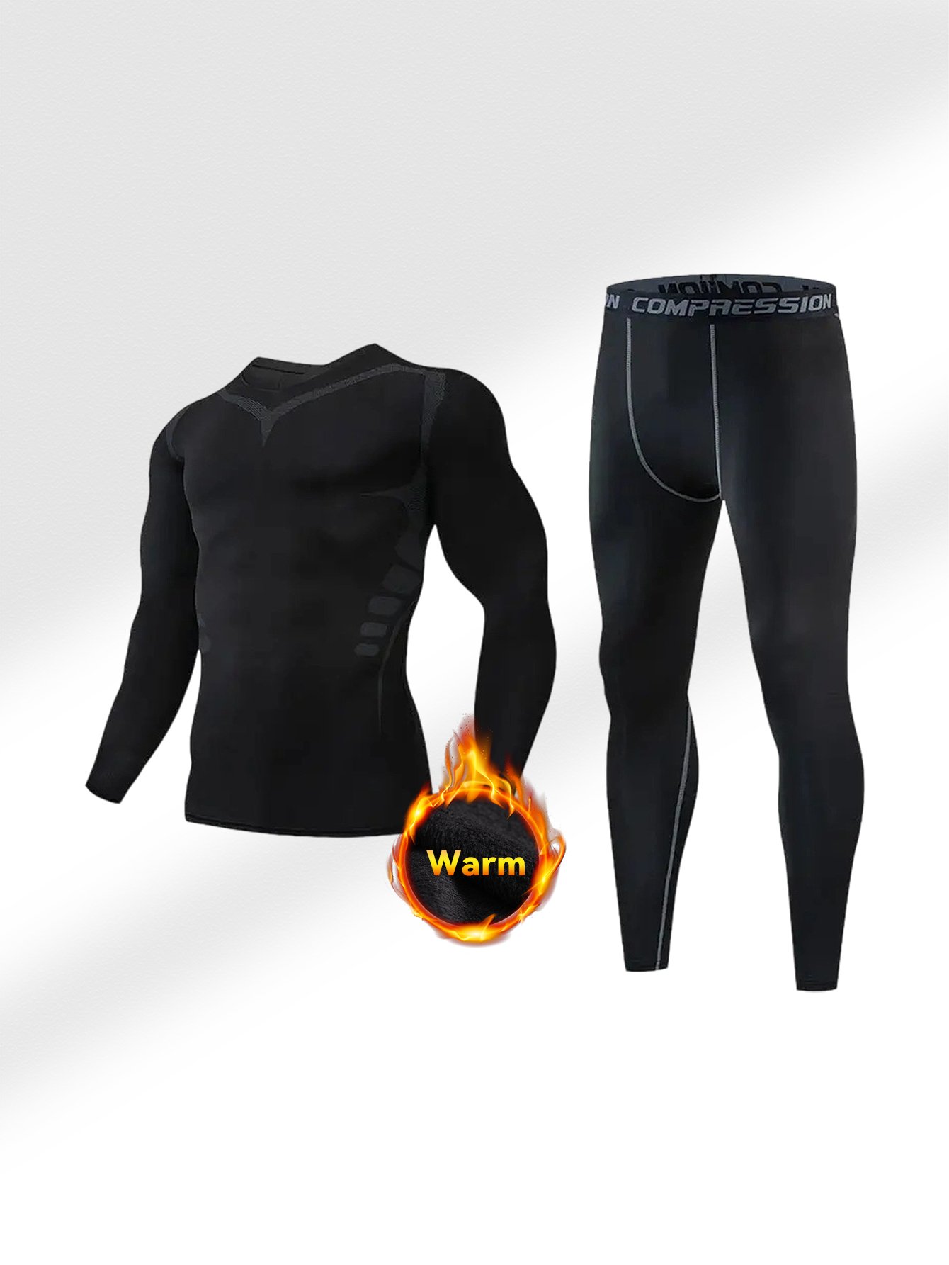 1608 Plush suit long-sleeved sportswear suit Men's sportswear suit running sportswear fitness sportswear suit quick-drying clothes long-sleeved sportswear wholesale