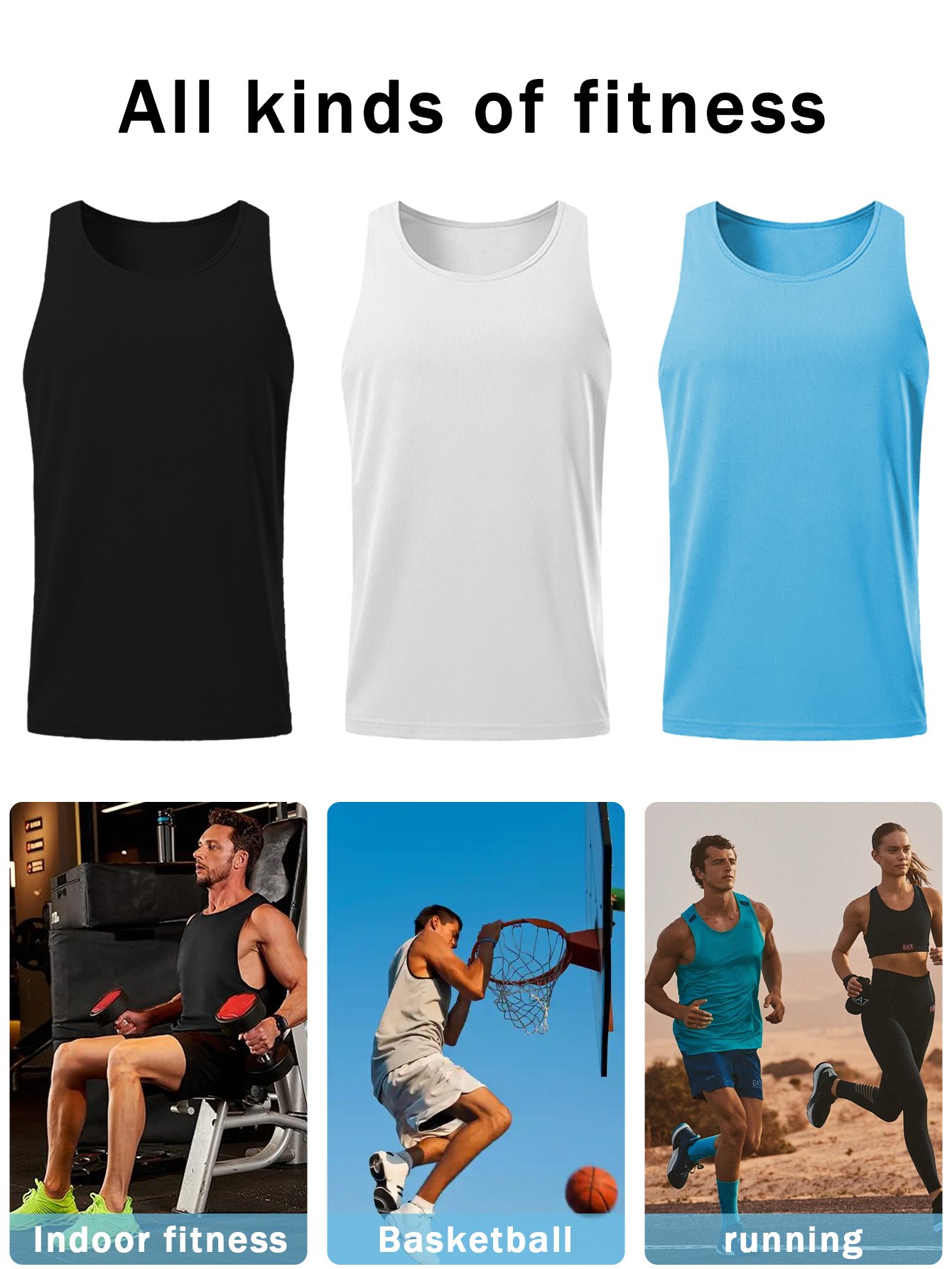 Men's vest sportswear sports casual sportswear gym fitness suit men's t-shirt custom wholesale - Image 6