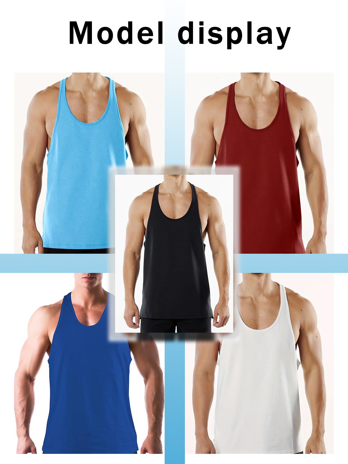 Men's vest sportswear sports casual sportswear gym fitness suit men's t-shirt custom wholesale - Image 7