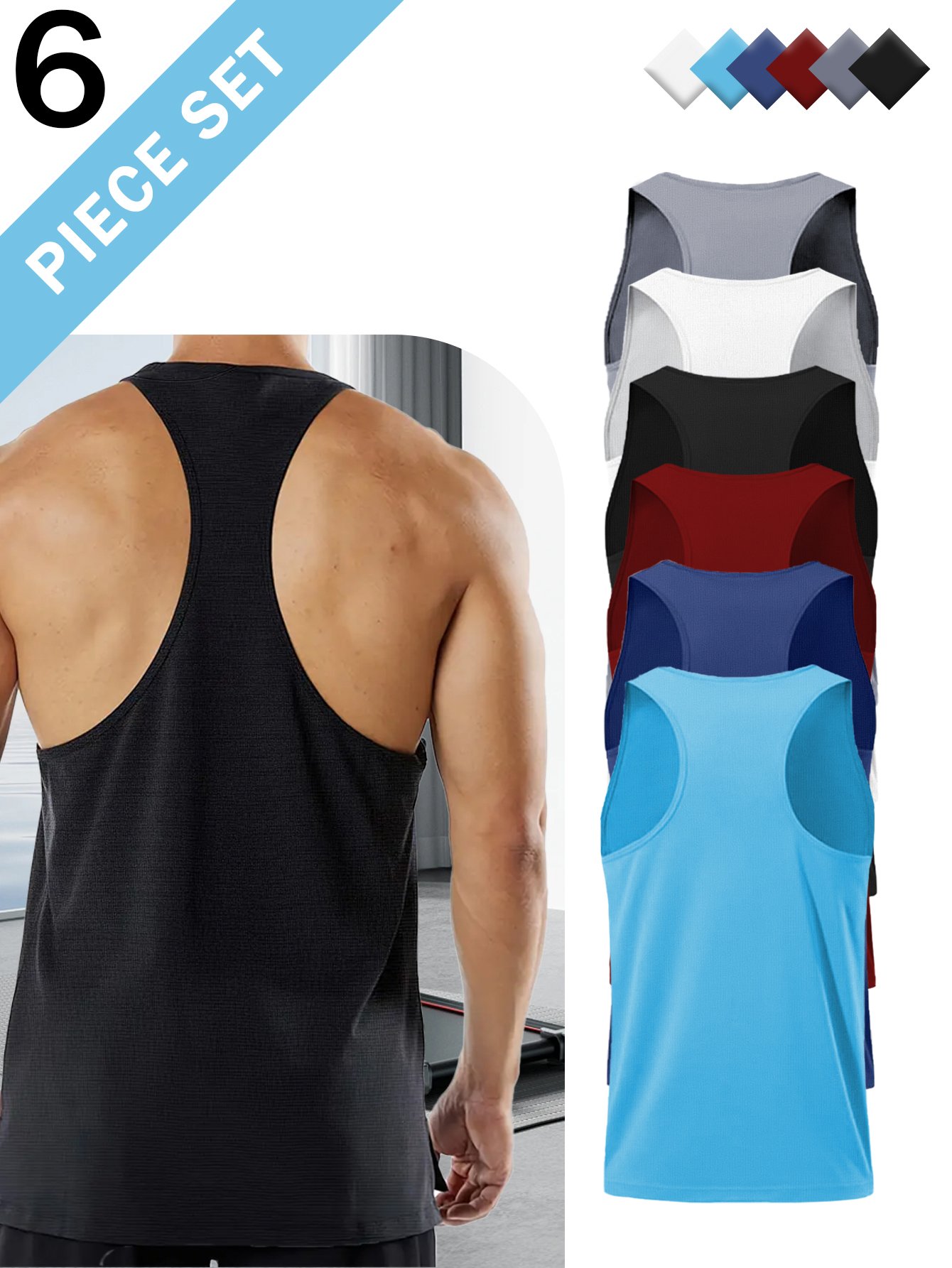 Men's vest sportswear sports casual sportswear gym fitness suit men's t-shirt custom wholesale - Image 2