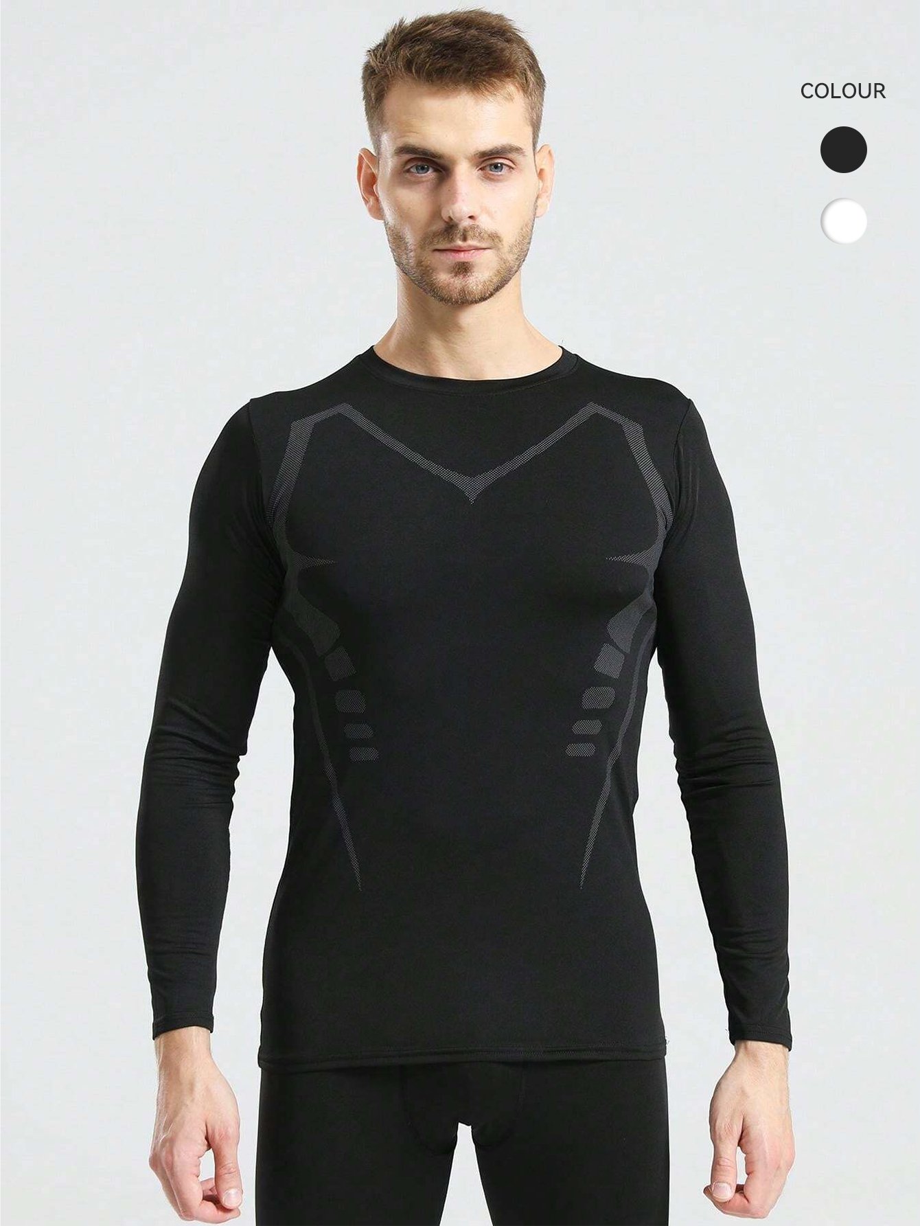 1608 Long Sleeve Men's Sportswear Fitness Suit Breathable Sportswear Suit Quick Dry Sportswear Wholesale