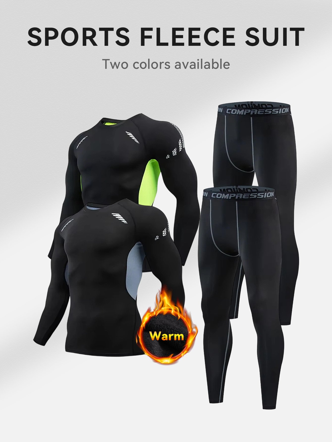 JC1609 Plush suit long-sleeved sportswear thickened fitness clothes quick-drying clothes elastic breathable sportswear running sportswear wholesale