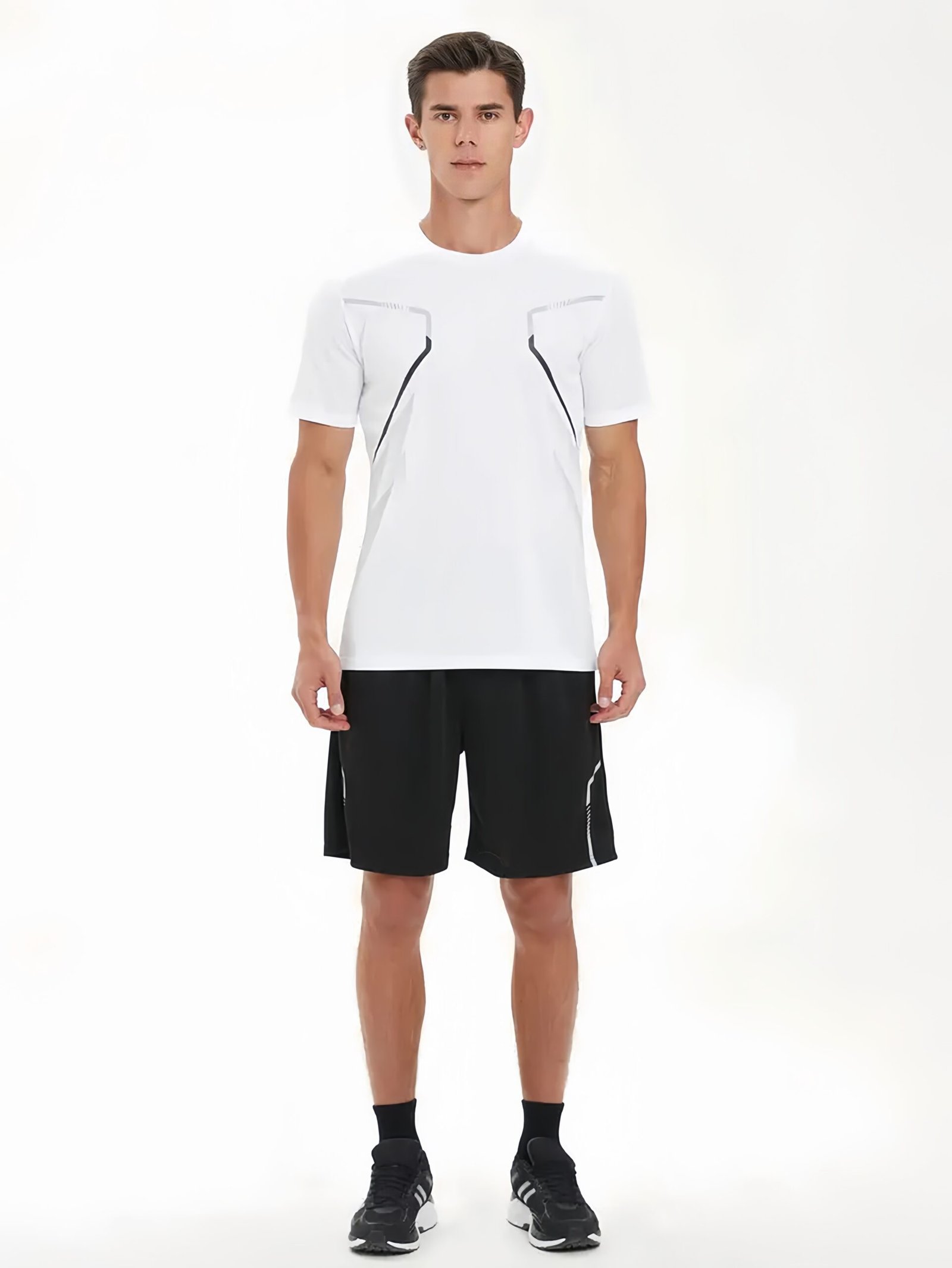 TD2005 new short-sleeved sportswear men's sports casual sportswear sports gym fitness suit men's t-shirt quick-drying sportswear wholesale - Image 4